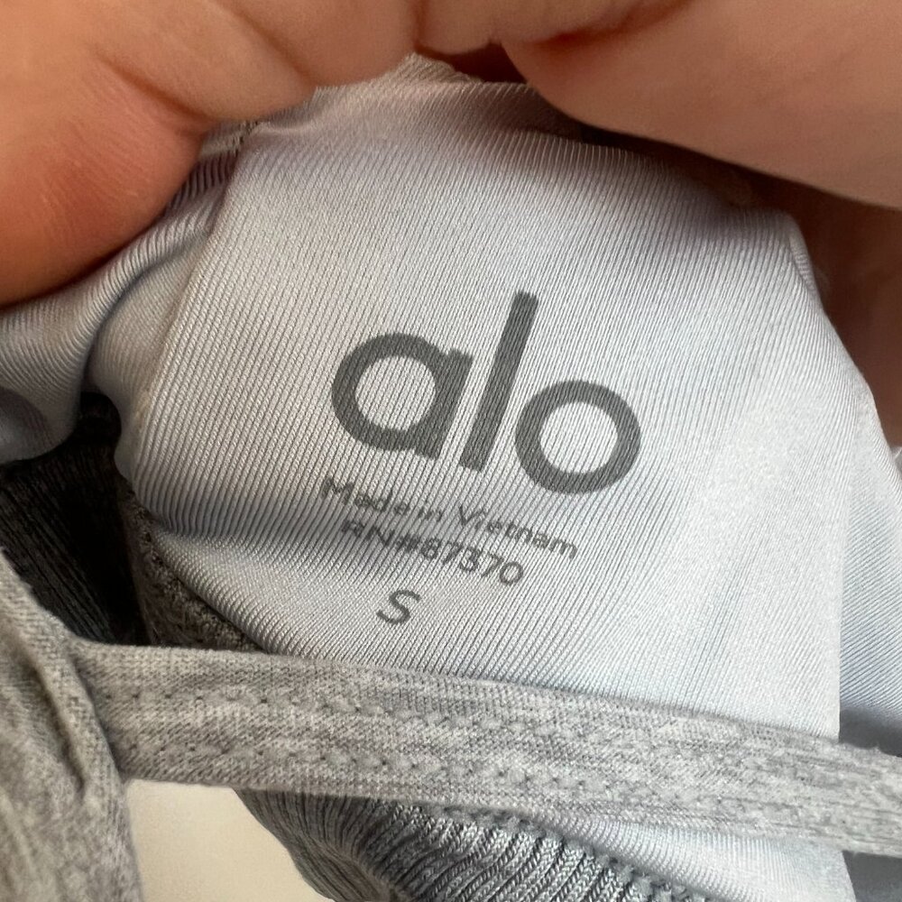 ALO Yoga Heather Grey Sports Bra - Picture 3 of 3